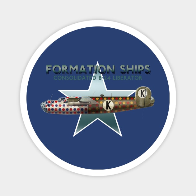 Formation Ship B-24 Liberator Magnet by Spyinthesky